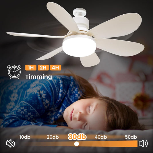 Modern Led Ceiling Fan With Light Dimmable E27 Bedroom Living Room Fan Lamp 30W