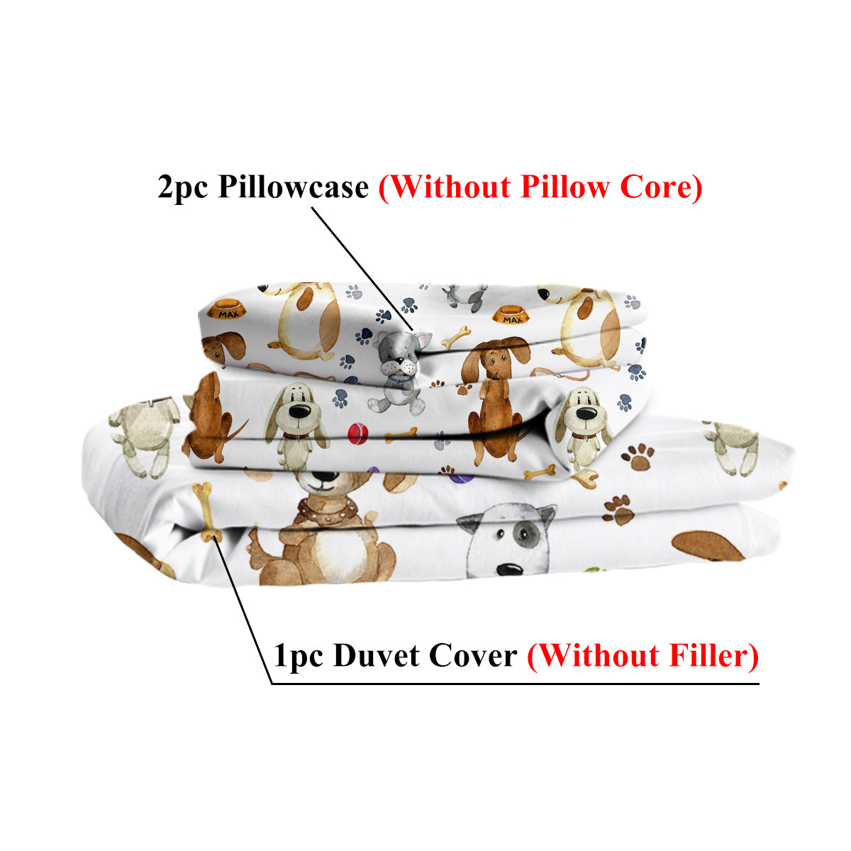 Kids Puppy Dogs Bedding Set – 3‑Piece
