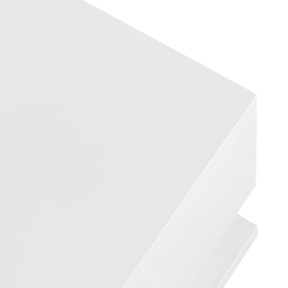 High Gloss White Coffee Table with Glass Top & LED Lighting