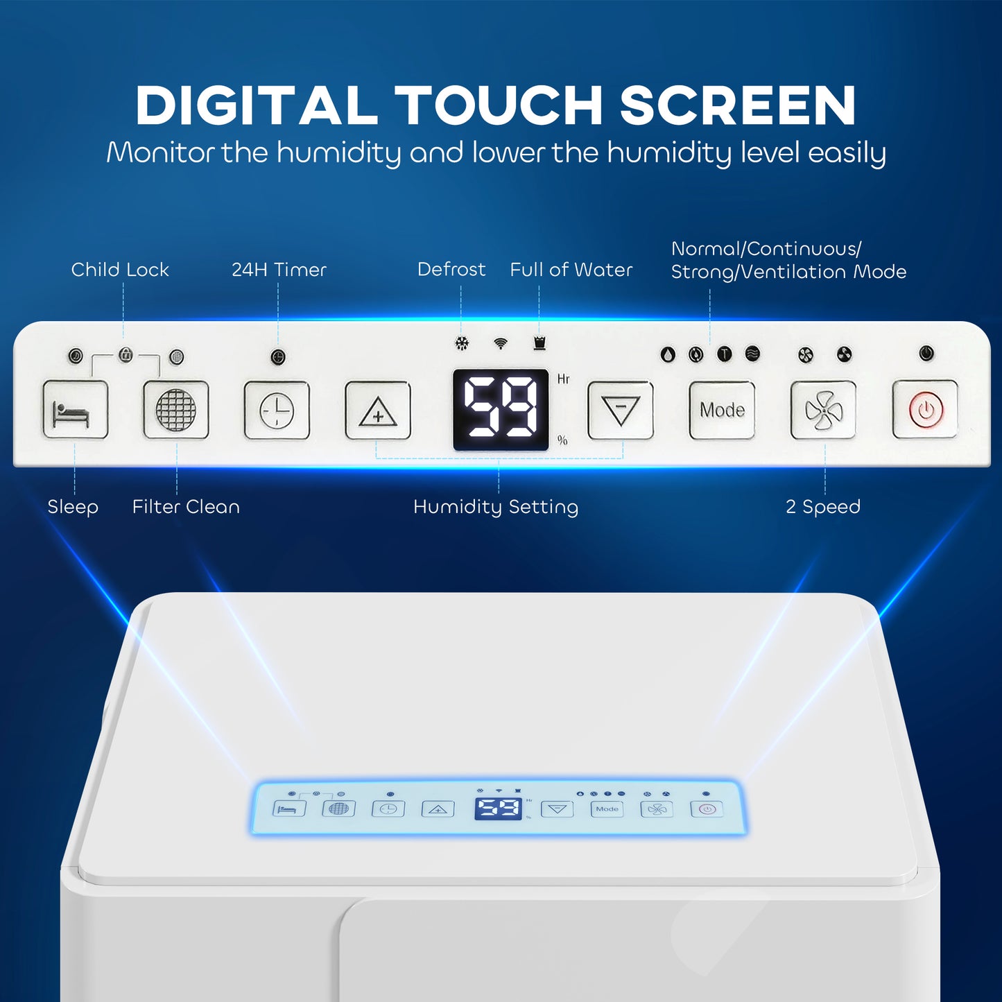 30L Clothes Dryer Dehumidifier - White