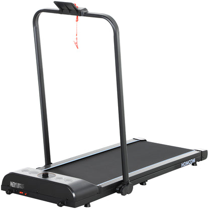 Foldable Walking Treadmill, With LED Display And Wheels, For Home, Office, Gym, Blue