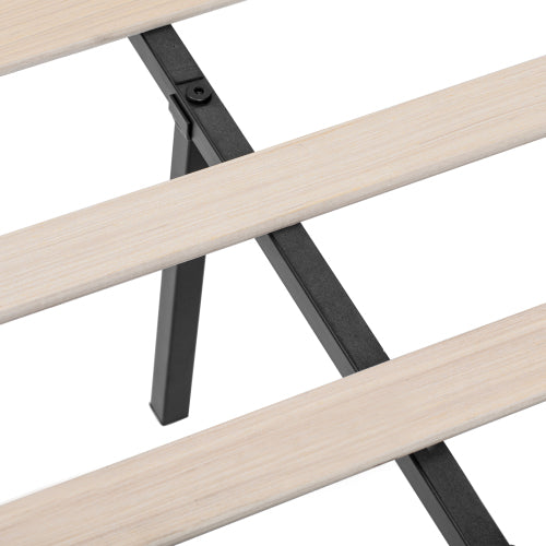 Grey 4ft6 Linen Upholstered Bed with 4 Storage Drawers, LED Lighting & USB/Type‑C Charging