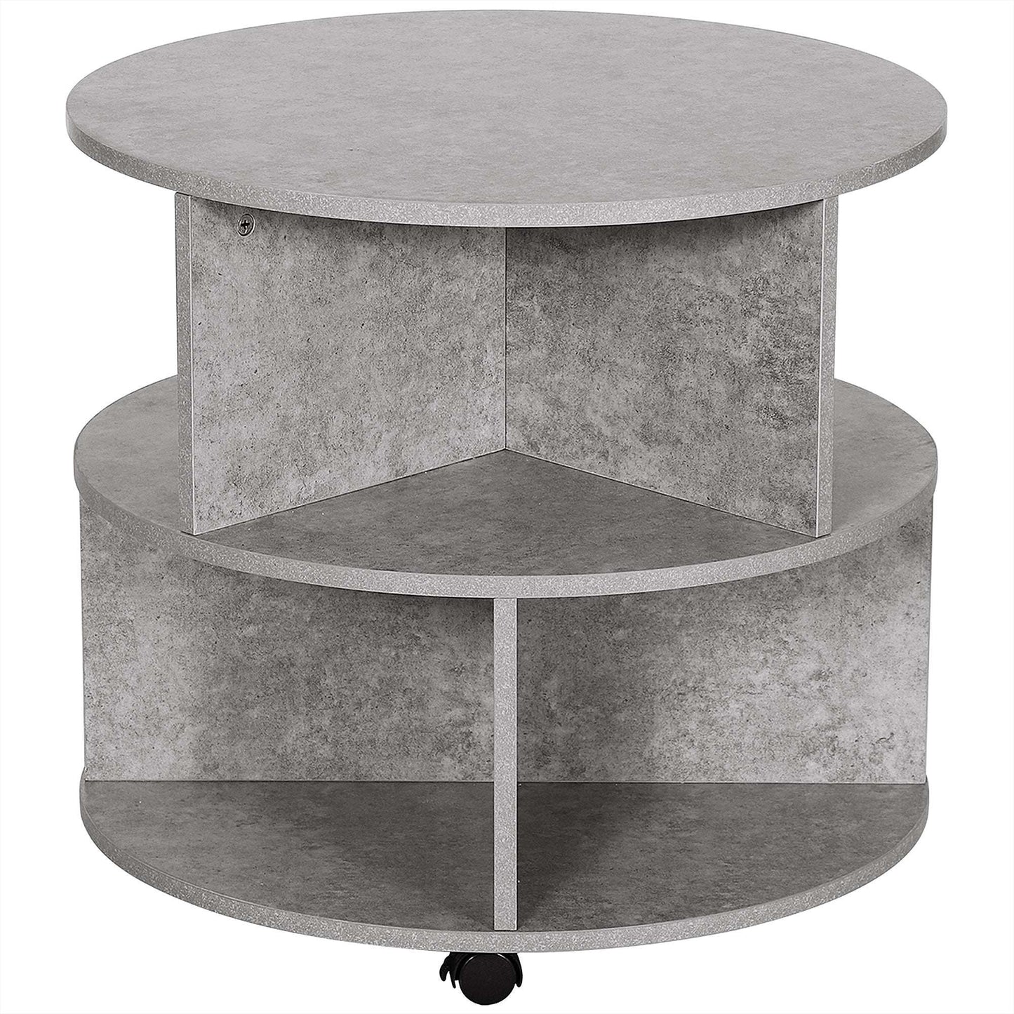 Amali Coffee Table with Wheels – Cement Colour