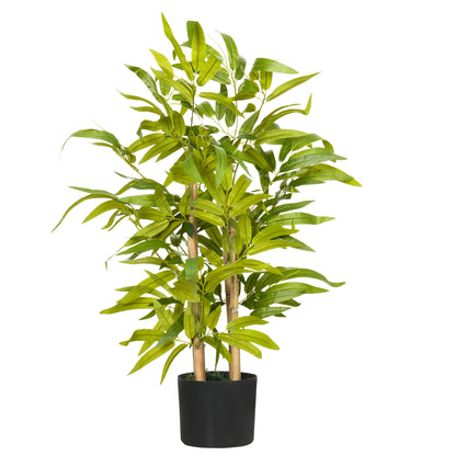 Artificial Plants Bamboo Tree In Pot Desk Fake Plants For Home Indoor Decor, 15x15x60cm, Green