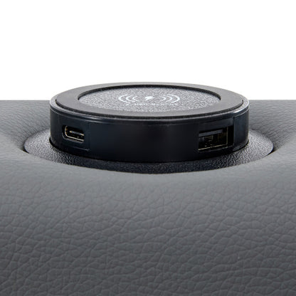 Aura Sync Smart King Bed 5ft – Grey PU with LED, USB & Storage