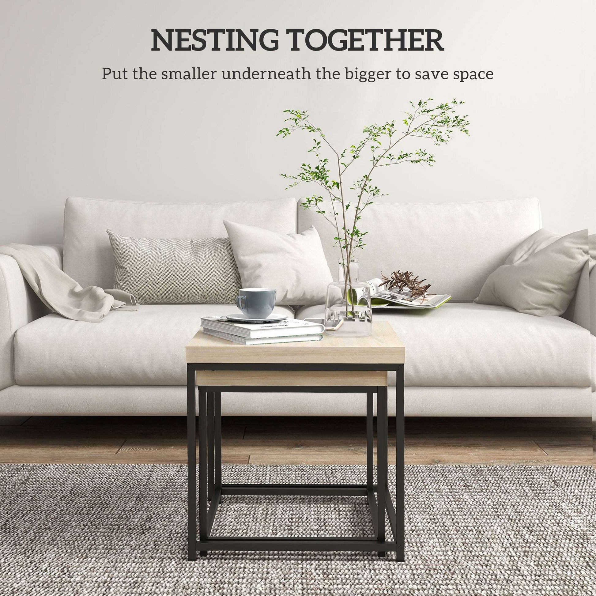 Astro coffee table | Oak Nest of 2 Coffee Tables