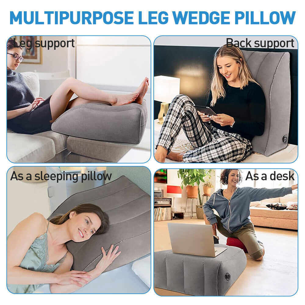 Inflatable Elevation Wedge Leg Foot Rest Raiser Support Pillow Cushion With