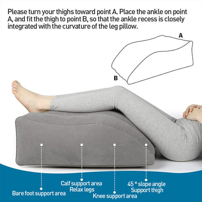 Inflatable Leg Elevation Wedge Pillow – Grey