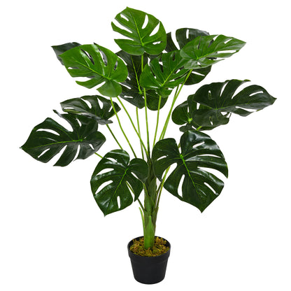 Decorative Artificial Monstera Plants In Pot Fake Plants For Home Indoor Outdoor Decor, 85cm