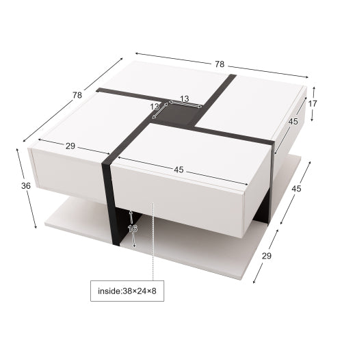 Square Drum Coffee Table