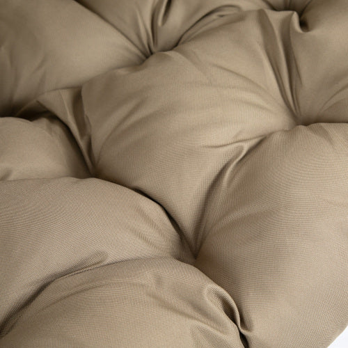 Outsunny Hanging Egg Chair – Folding Swing with Cushion & Stand, Khaki