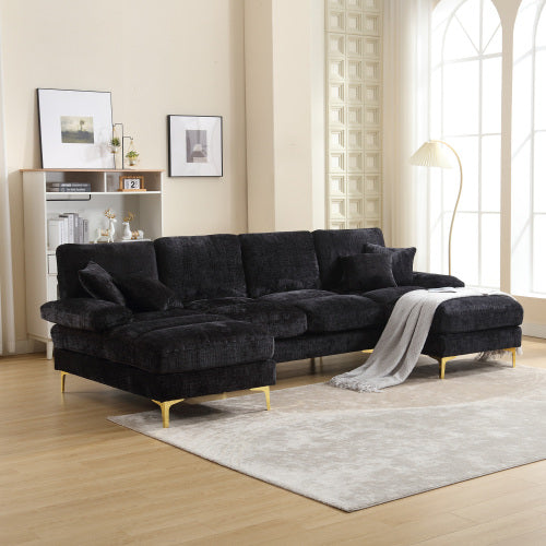GOMYWAY U‑Shaped Modular Sofa with Double Chaise