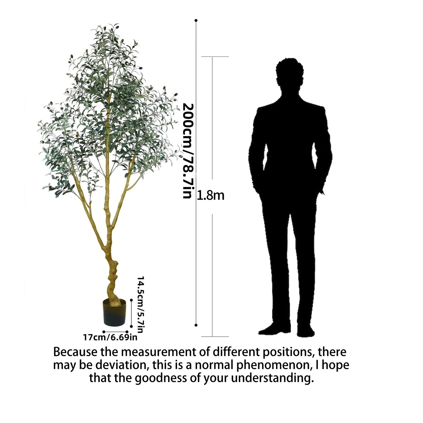Artificial Olive Tree  78.7 Inches