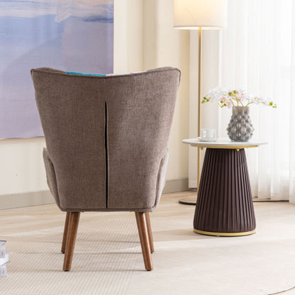 Chroma Pop Accent Chair & Ottoman – Multi‑Colour