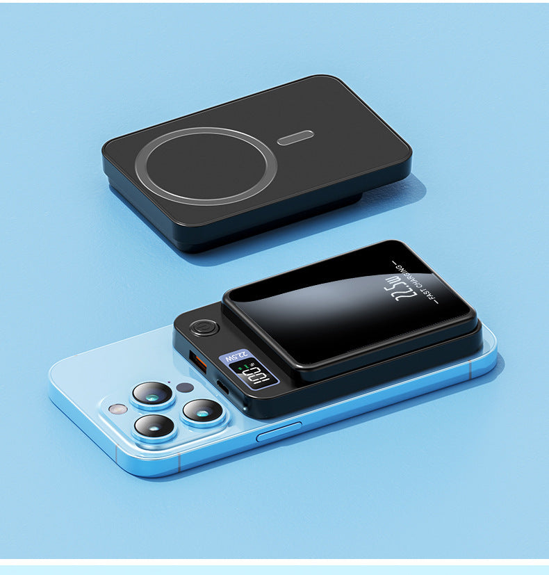 Magnetic Power Bank – Portable Charger in Black