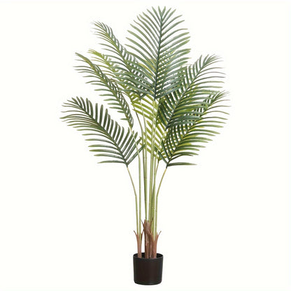 Artificial Palm Tree | Realistic Tall Faux Tropical Plant for Indoor Home Decor, Office & Living Room