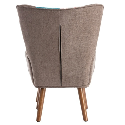 Chroma Pop Accent Lounge Chair & Ottoman – Multi-Colour Modern Armchair Set