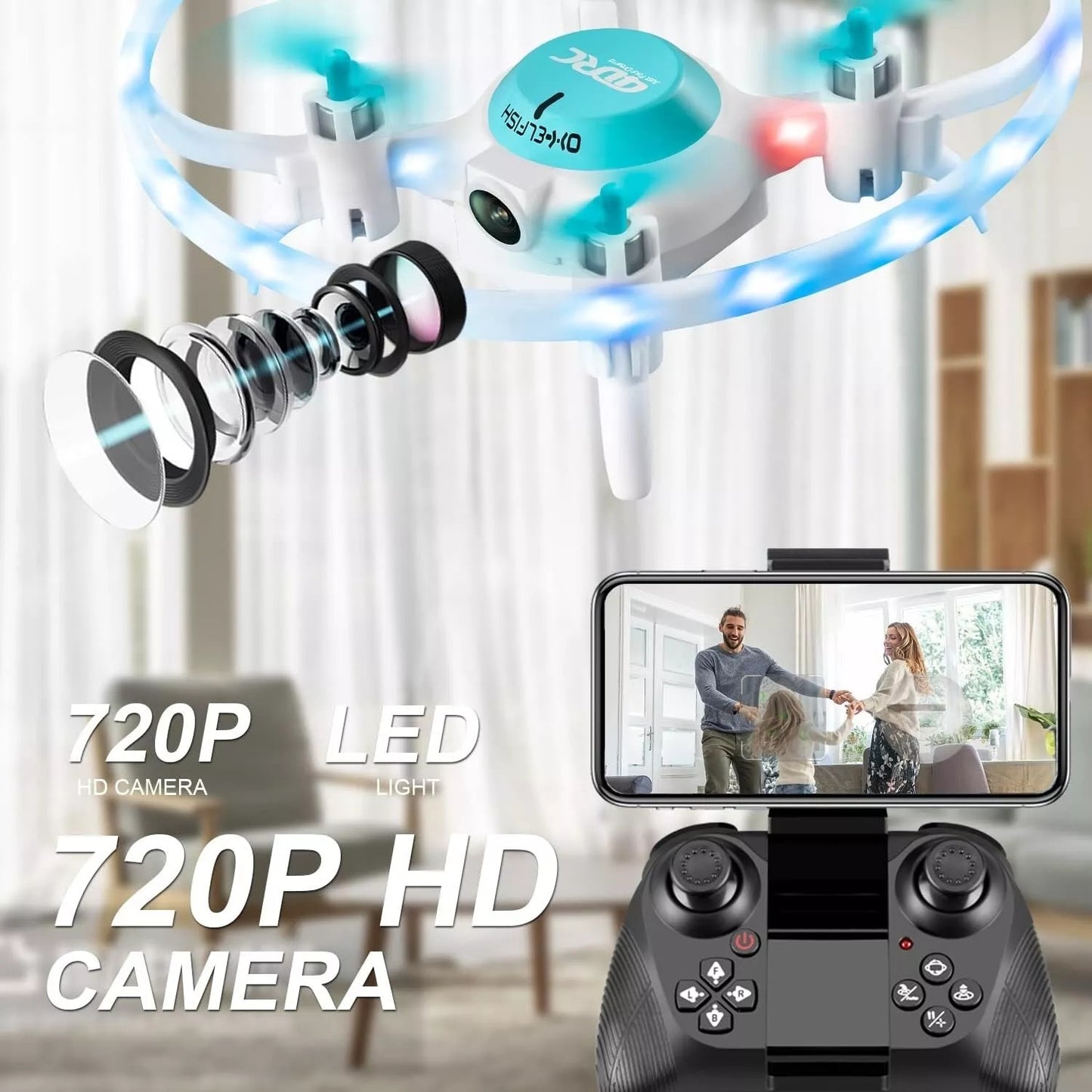 4DRC V5 Mini RC Drone for Kids & Beginners – 720P HD Camera (UK)
