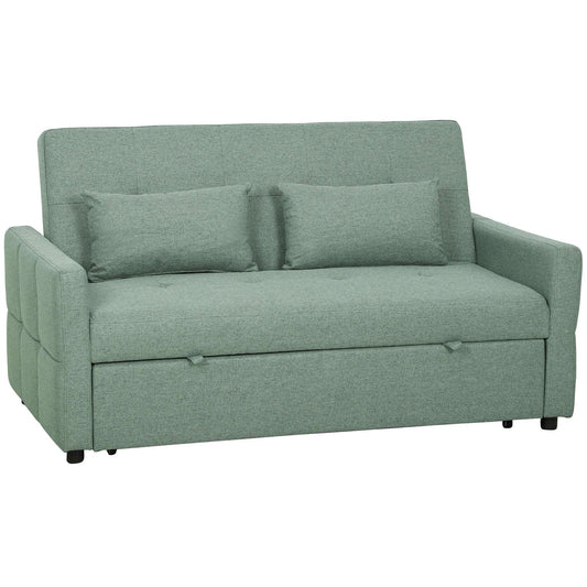 Three-Way Two-Seater Sofa Bed - Green