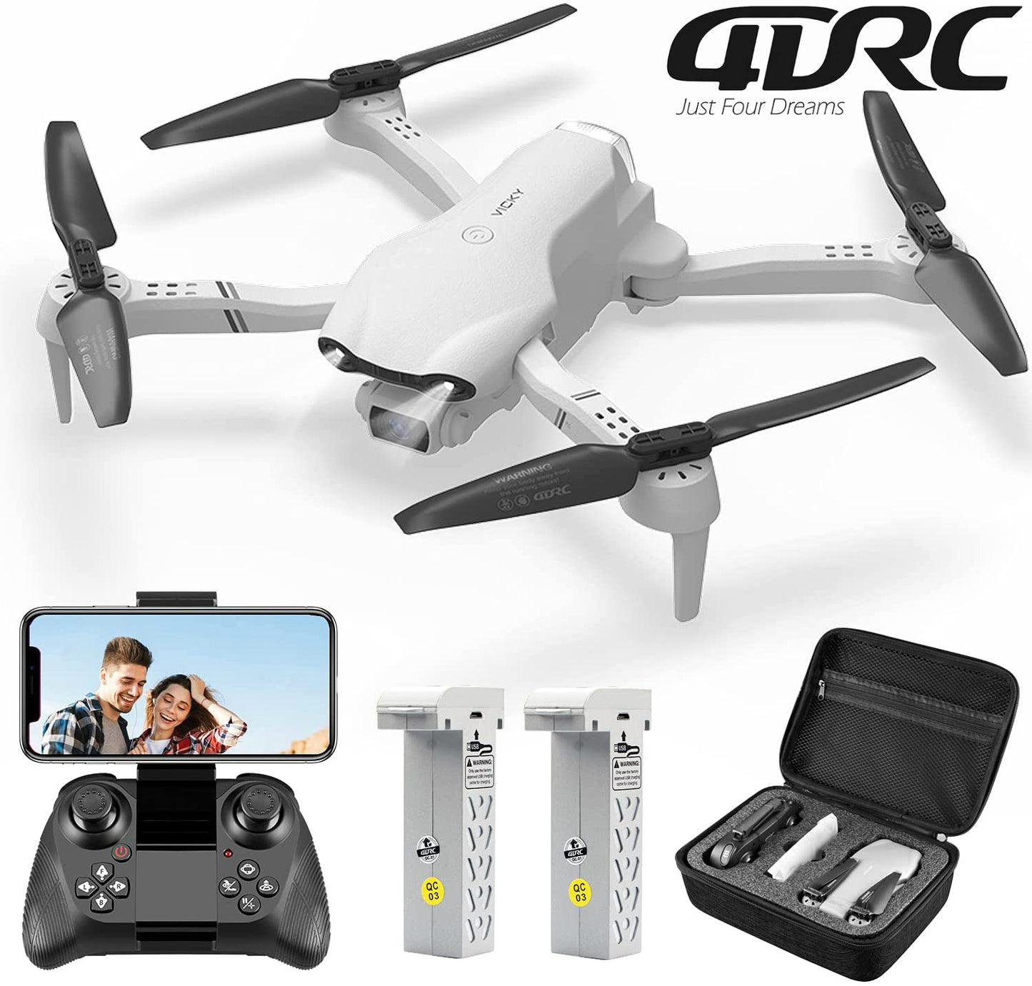 4DRC F10 Foldable Drone with 1080P Camera – WiFi FPV RC Quadcopter (UK)