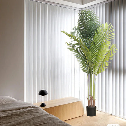 Artificial Palm Tree | Realistic Tall Faux Tropical Plant for Indoor Home Decor, Office & Living Room